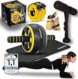 ROAD2GOAT® - [SIXPACK SET] - Bauchtrainer - Bauchmuskelset mit Kniematte - Bauchmuskeltrainer -...